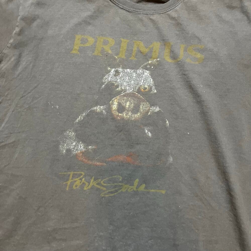 Primus Pork Soda Band T Shirt Gray Vintage Fade Graphic Rock Tee Mens XL